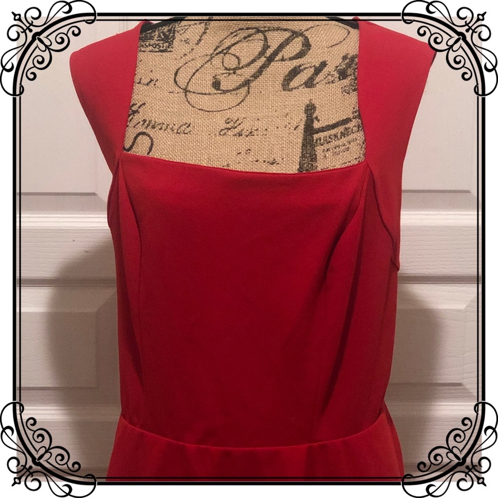 Fun and flirty red sleeveless dress